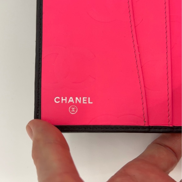 CHANEL Cambon Quilted Checkbook Wallet w/Bright Pink Interior and Entrupy COA - Picture 10 of 15